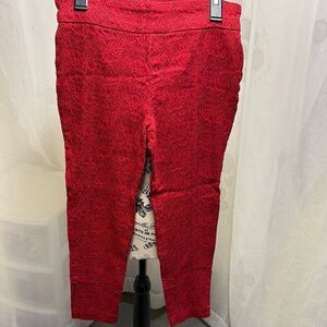 Women's Red Straight Leg Pants
